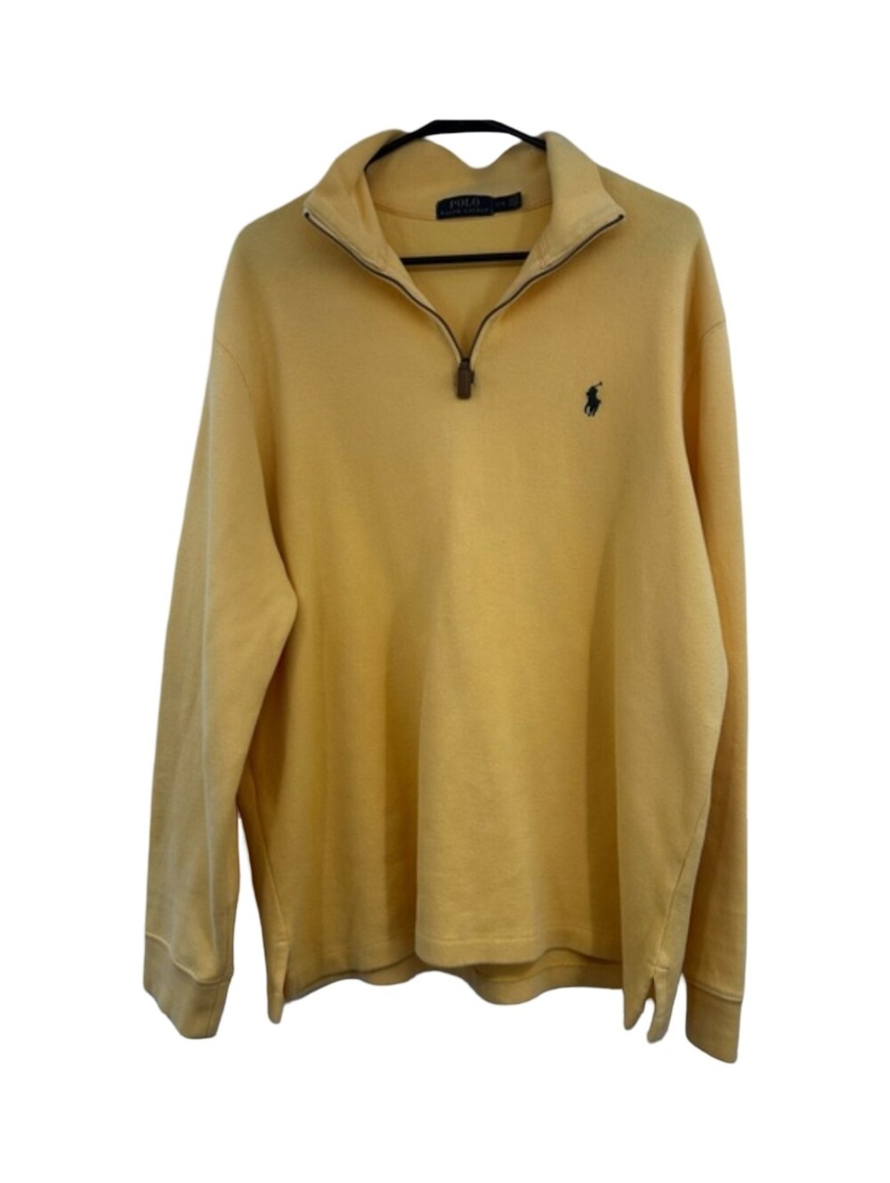 Polo by Ralph Lauren Yellow Quarter-Zip Pullover Sweater
